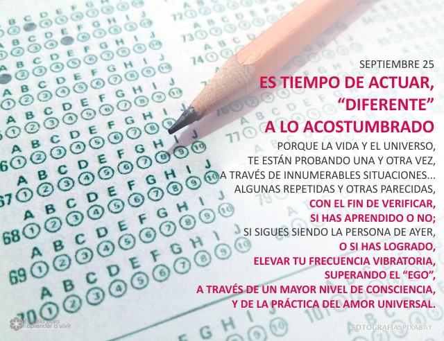 Es tiempo de actuar, diferente a lo acostumbrado